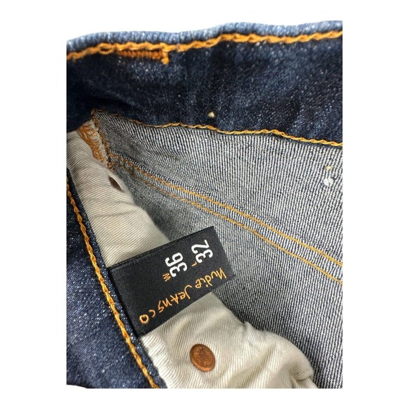 Nudie Jeans Grim Tim Authentic Deep Organic Cotton Button Fly Jeans 36X32 - Picture 3 of 6